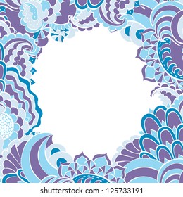 Vector swirl leaf oriental background
