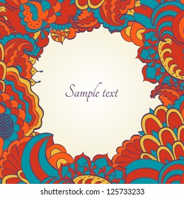 Vector swirl leaf oriental background