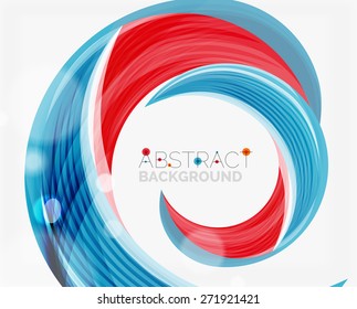 Vector swirl line abstract background. Modern layout for your message, slogan or brand name