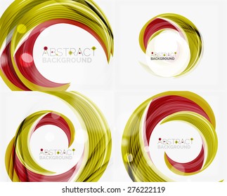 Vector swirl line abstract background. Modern layout for your message, slogan or brand name