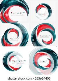Vector swirl line abstract background. Modern layout for your message, slogan or brand name