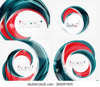 Vector swirl line abstract background. Modern layout for your message, slogan or brand name