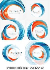 Vector swirl line abstract background. Modern layout for your message, slogan or brand name
