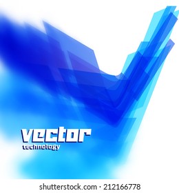 Vector swirl of lines card with blurred edge