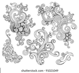 Vector swirl set