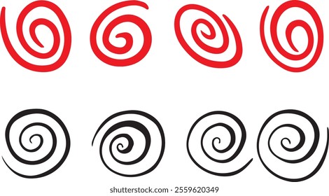vector swirl, spiral, circle drawings, designs