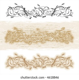 Vector swirl. Three variants for convenience of your use.