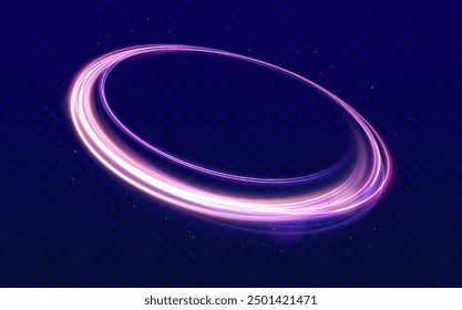 Efecto remolino de Vector. Círculos de fuego de Vector Abstractas, remolinos brillantes y marcos de espiral de luz de energía.	