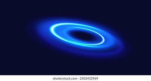 Vector swirl trail effect. Abstract vector fire circles, sparkling swirls and energy light spiral frames.