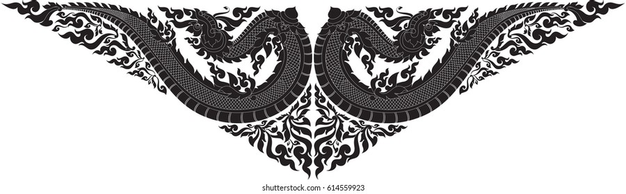 vector swirl tribal Naga, Southeast Asia Art