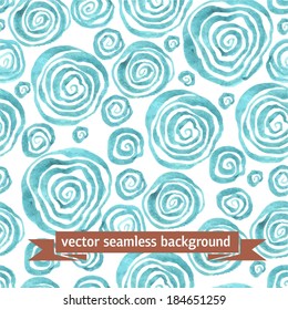Vector swirl watercolor seamless background