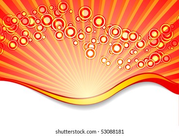 Vector swirl and waves and circle