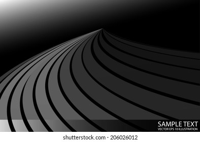 Vector swirled background design illustration - Vector dark abstract background template