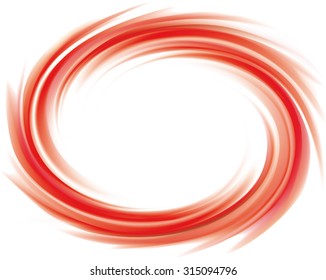 Vector swirling backdrop. Spiral fluid surface deep red color with space for text. Appetizing juice different bright fruits: strawberries, tomatoes, cranberries, raspberries, pomegranate, redcurrants