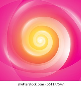 Vector swirling backdrop in yellow pink color