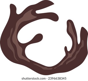 Vector of swirling chocolate liquid, suitable for your design.