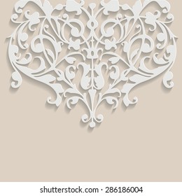 Vector swirling decorative floral and plants elements