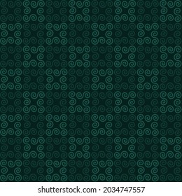 vector swirls. abstract seamless pattern. dark repetitive background. fabric swatch. wrapping paper. continuous print. modern stylish texture. celtic design element for home decor, apparel, textile