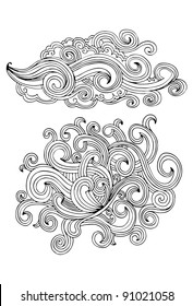 Vector swirls set