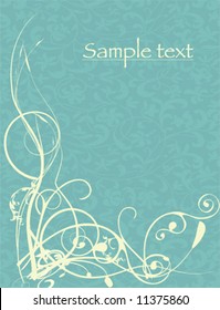 Vector swirly background with room for copy