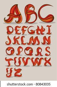 vector swirly font