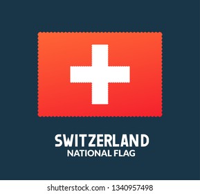Vector Swiss national flag icon.