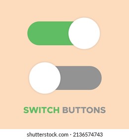 Vector of Switch Buttons. Perfect for additional design, content, element, etc.