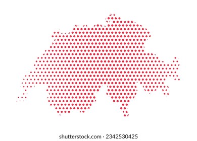 Ilustración de Mapa Detectado de Vector Suiza, puede ser utilizada para diseños de negocios, diseños de presentaciones o cualquier diseño adecuado.