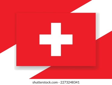 Vector Switzerland Flag. Country flag design. Flat vector flag.