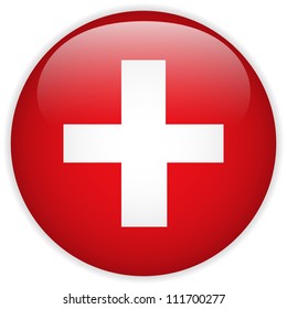 Vector - Switzerland Flag Glossy Button