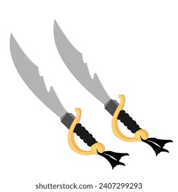 Espada vectadora con correa negra y cinta