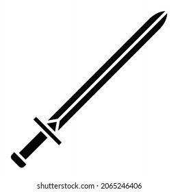 Vectorschwert-Glyphe-Symboldesign
