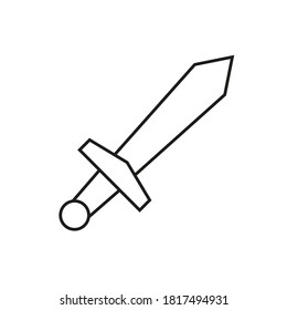 Vector Sword Icon outline style