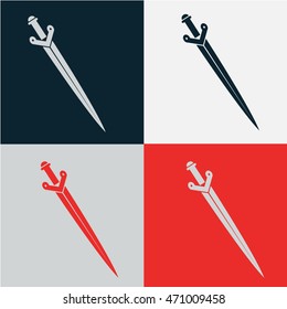 vector sword icon. a symbol of chivalry