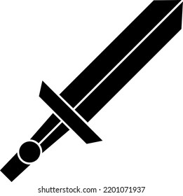 Vector Sword Icon Symbol illustration on white background 