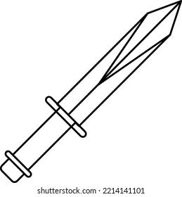 Icono de espada vector Icono ilustración de fondo blanco