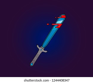 Vector sword illustration.