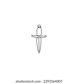 vector sword illustration line concept