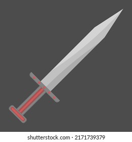 Vector sword. Metal sword for the game. Vector