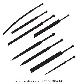vector of swords . illustration. sword set. 