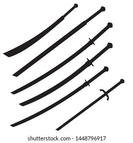 vector of swords . illustration. sword set. 