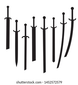 vector of swords . illustration. sword set. 