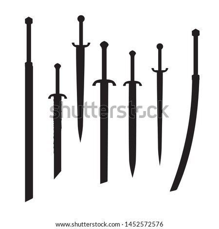 vector of swords . illustration. sword set. 