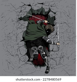 vector of a swordsman, good for design references