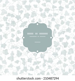 vector sylver ivy textile texture frame seamless pattern background