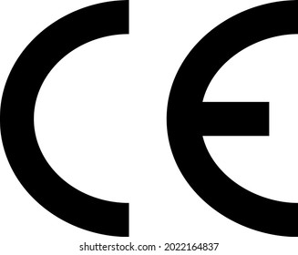 Conformité européenne vector symble or sing logo