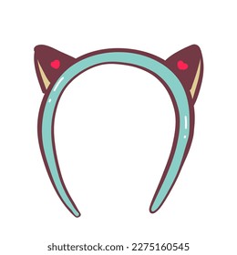 vector, symbol, accessory, isolated, illustration, white, ears, design, fashion, headband, head, decoration, flat, sign, holiday, background, animal, hair, cute, party, icon, ear, carnival, female, ce