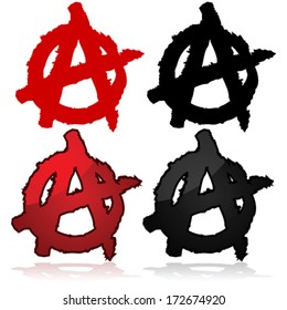 Vector symbol of the anarchist movement, a capital A on top of a circle