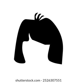Vector symbol of beautiful woman's triangle hairstyle