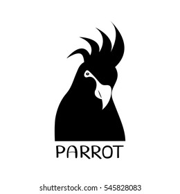 vector symbol black parrot